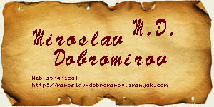 Miroslav Dobromirov vizit kartica